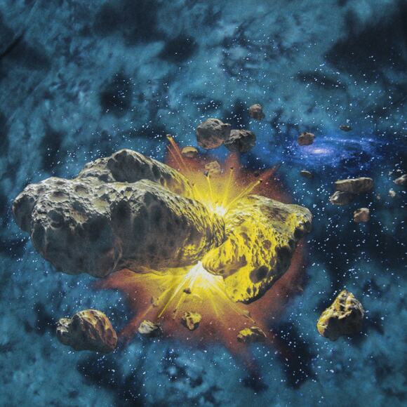 Vintage Astroid Collision Tie Dye Graphic T Shirt - Picture 3 of 7